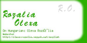 rozalia olexa business card